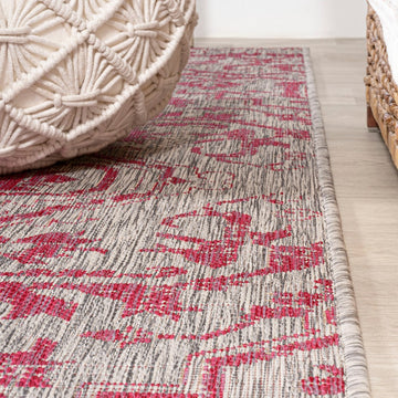 Estrella Bohemian Medallion Textured Weave Indoor/outdoor Runner Rug